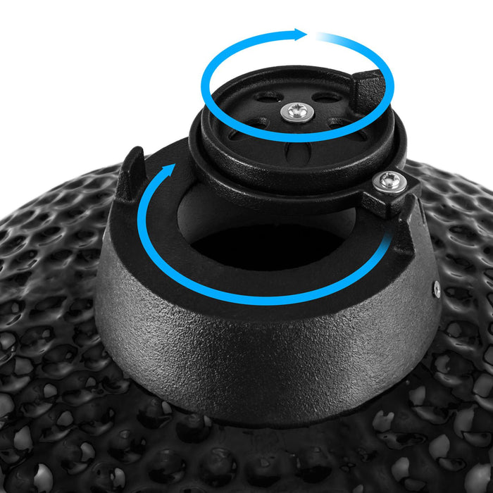 Patton Kamado Grill Keramische Barbecue 21" B 130 x D 74 cm