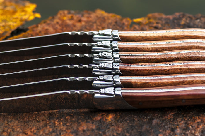 Laguiole Style de Vie Luxury Line steakmessen 6-delig, pakka rosewood