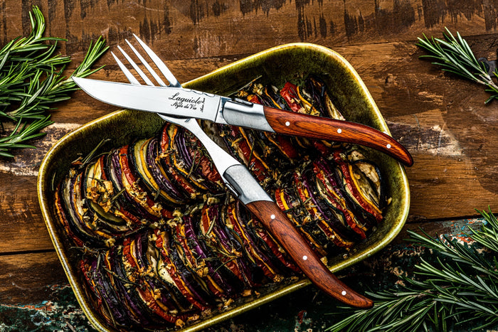 Laguiole Style de Vie Luxury Line steakmessen 6-delig, pakka rosewood