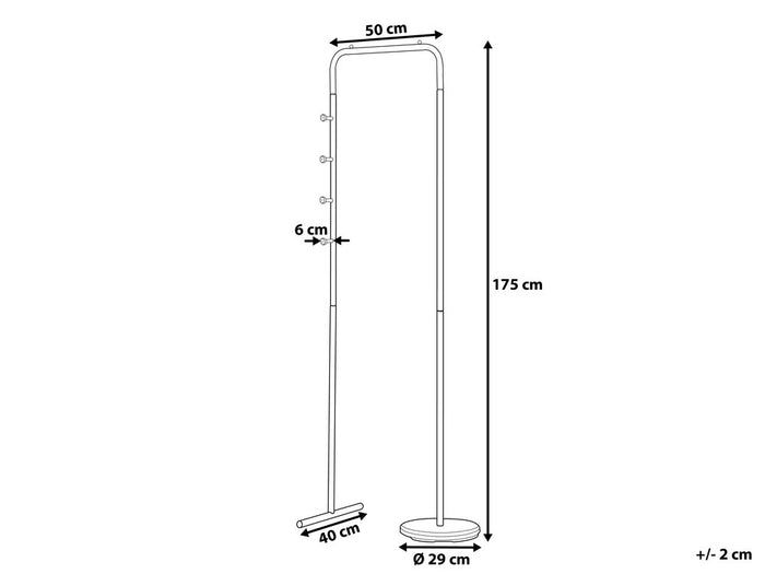 Beliani - BENTON - Kapstok - Zwart - Staal