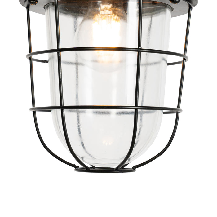 QAZQA Set van 2 industriële hanglampen zwart - Cabin