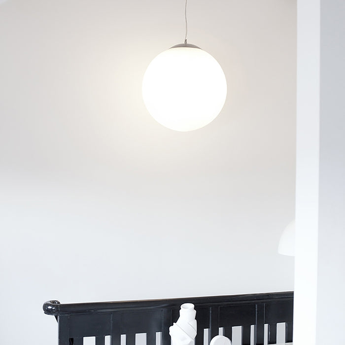 QAZQA Scandinavische hanglamp opaal glas 50cm - Ball 50