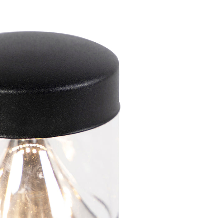 QAZQA Moderne buitenlamp zwart 40 cm IP44 incl. LED - Roxy