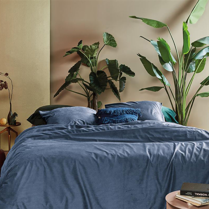 At Home by Beddinghouse Cosy Corduroy Dekbedovertrek 140 x 220 cm - Blauw