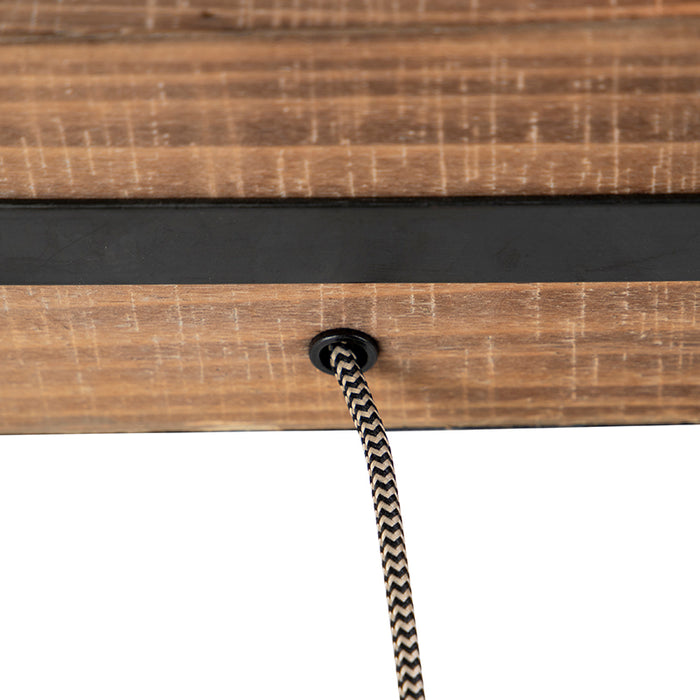 QAZQA Industriële tafellamp hout - Reena