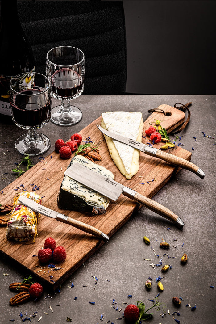 Laguiole Style de Vie Luxury Line kaasmessenset 3-delig, eikenhout