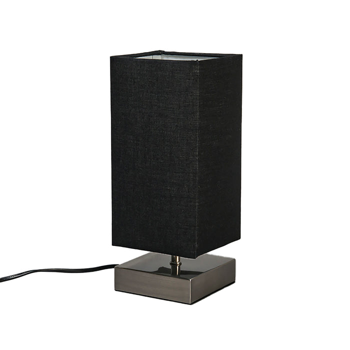 QAZQA Moderne tafellamp zwart met staal - Milo