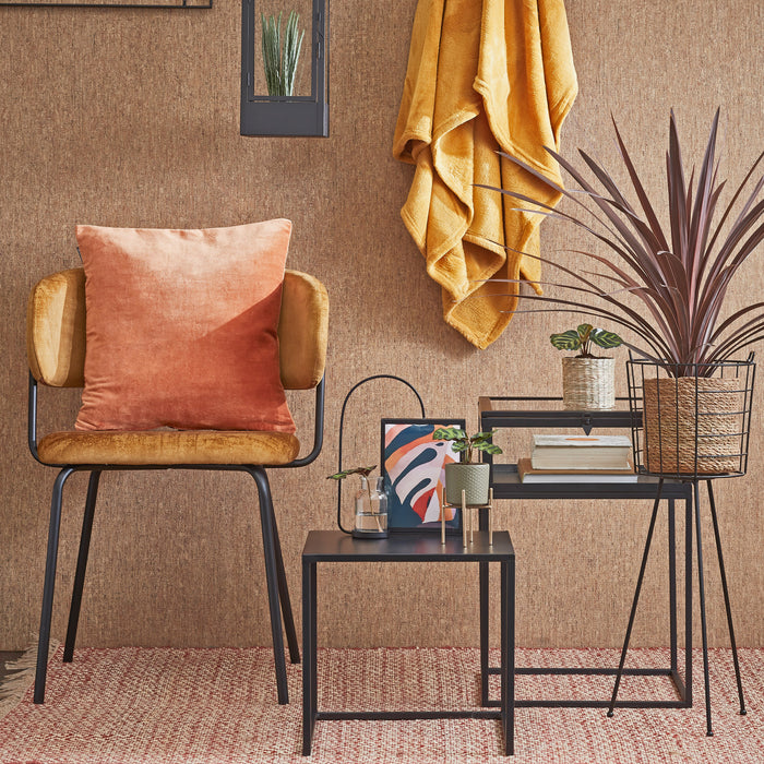 Mica Decorations Flint Lantaarn met Led Lampjes H 42 cm