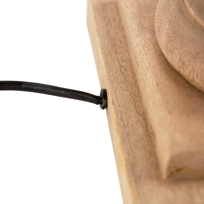 QAZQA Landelijke tafellamp hout zonder kap - Burdock