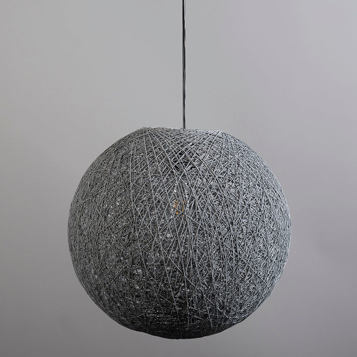 QAZQA Hanglamp corda - Grijs - Design - D 450mm