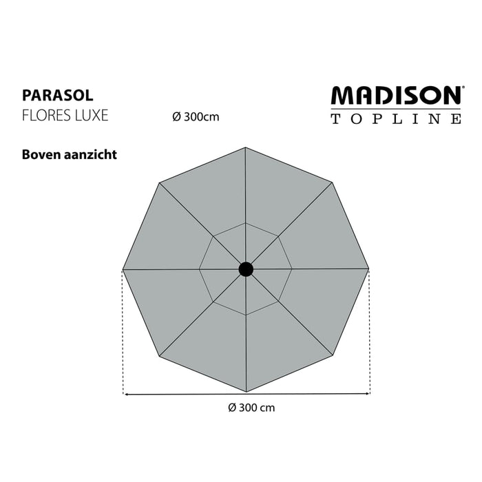 Madison Parasol Lichtgrijs