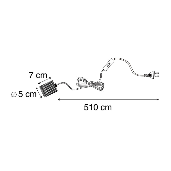 QAZQA Design hanglamp zwart met stekker - Cavalux