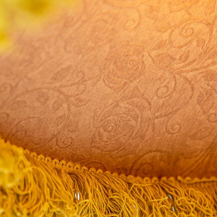 QAZQA Retro hanglamp geel velours met franjes - Frills