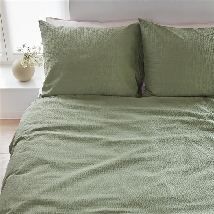 Beddinghouse Wave Dekbedovertrek 200 x 200/220 cm - Grijs/Groen