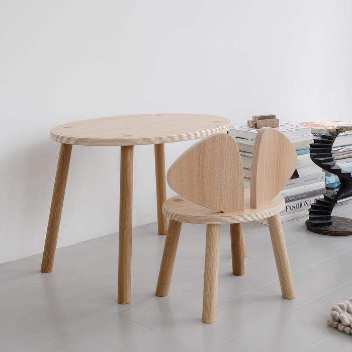 Mouse kindertafel gelakt eiken