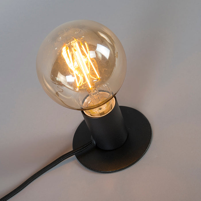 QAZQA Moderne tafellamp zwart - Facil