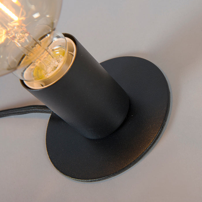 QAZQA Moderne tafellamp zwart - Facil