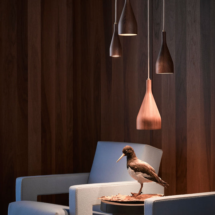 Hollands Licht Timber hanglamp medium walnoot