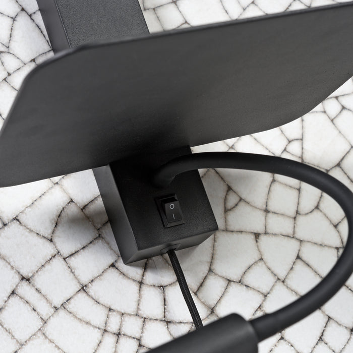 it's about RoMi Florence Wandlamp met Leeslamp - Zwart / Zwart