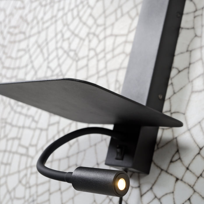 it's about RoMi Florence Wandlamp met Leeslamp - Zwart / Zwart