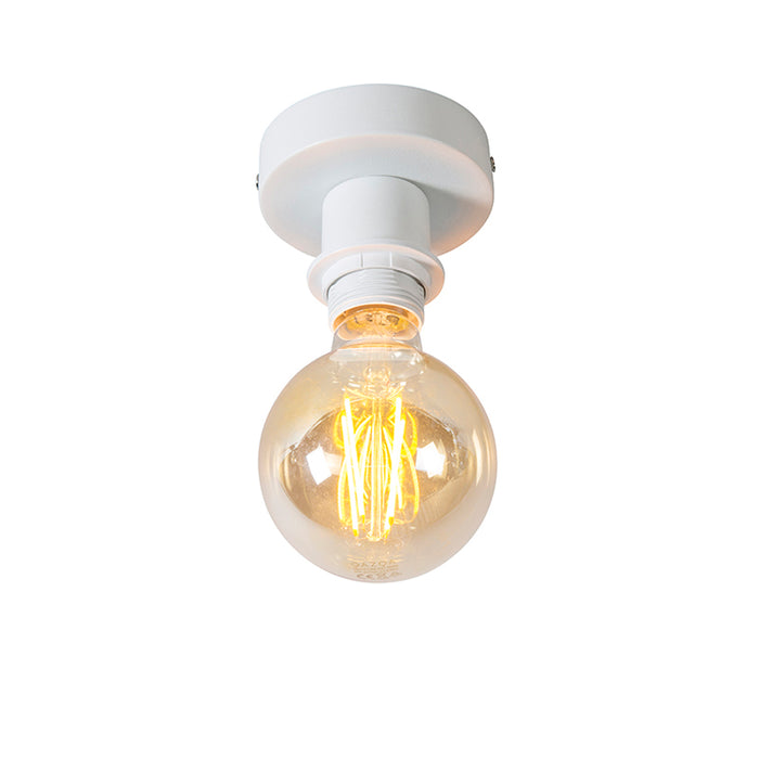 QAZQA Moderne plafondlamp wit zonder kap - Combi