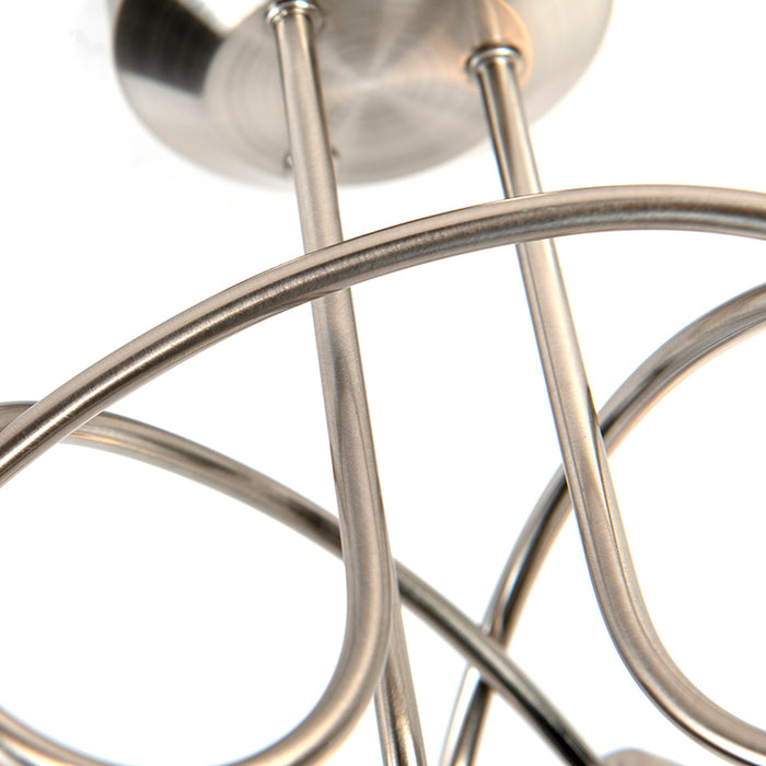 QAZQA Klassieke plafondlamp staal 3-lichts - Fortress