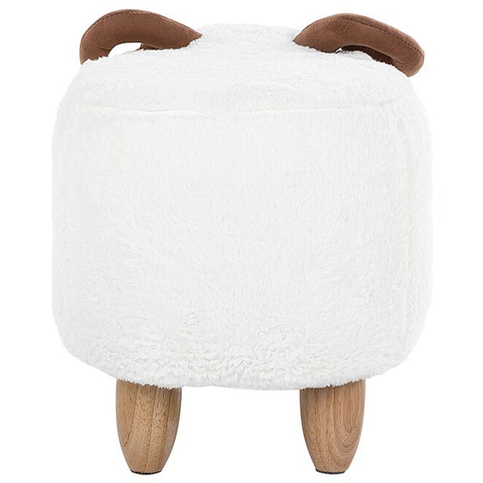 Beliani - LAMB - Hocker - Wit - Polyester