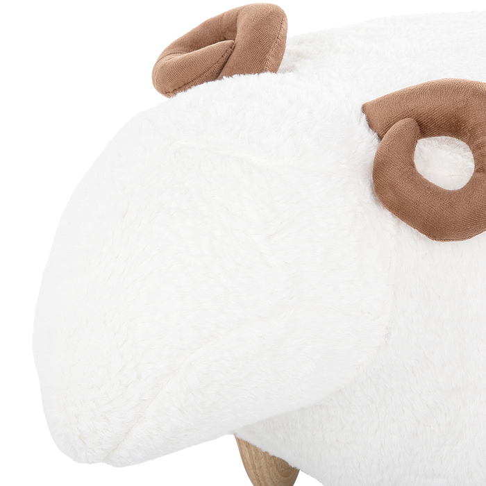 Beliani - LAMB - Hocker - Wit - Polyester