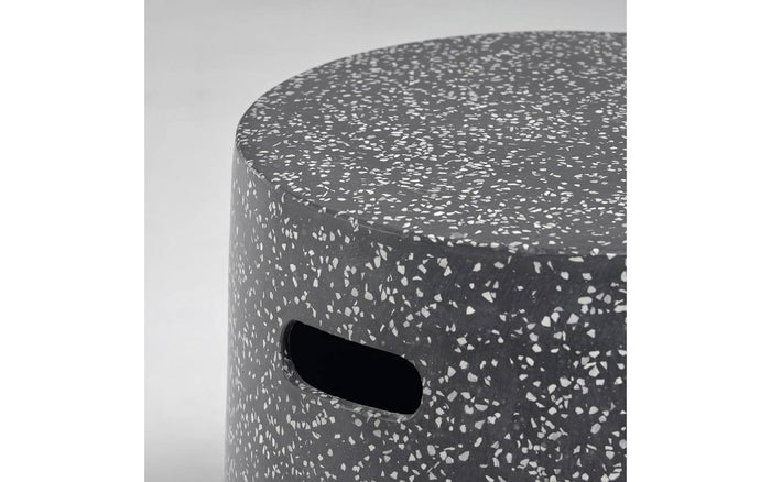 Kave Home - Jenell kruk zwart terrazzo Ø 35 cm