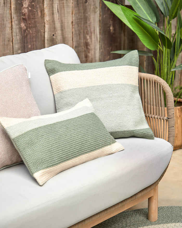 Kave Home - Catalina 3-zitsbank gemaakt met beige touw en FSC massief