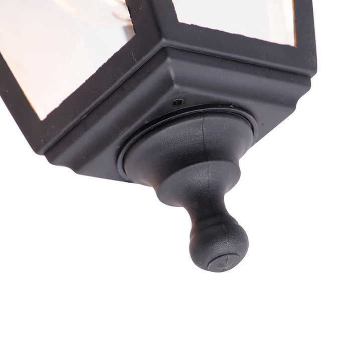QAZQA Klassieke buiten wandlamp zwart IP44 - Capital