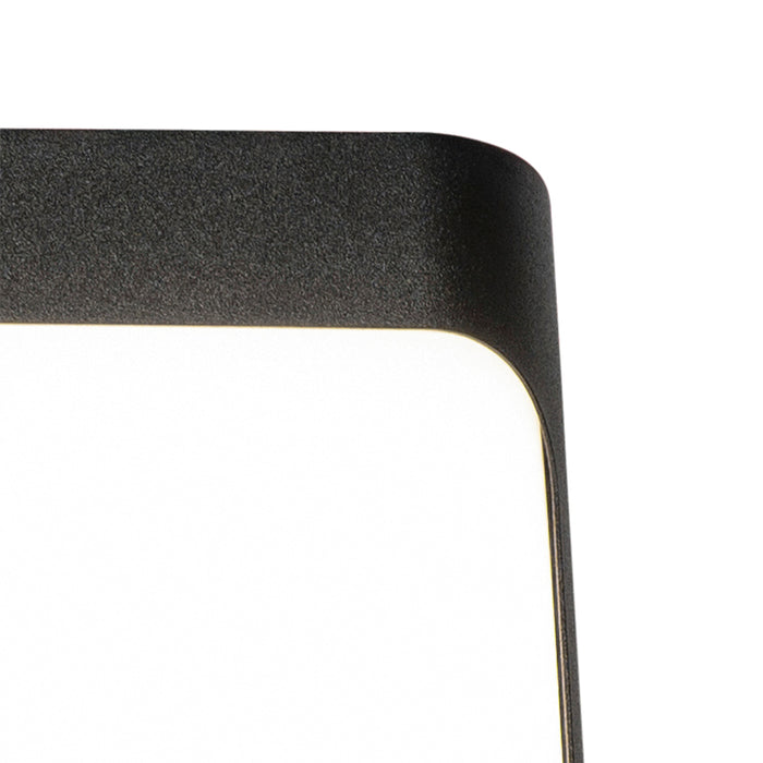 QAZQA Wandlamp zwart incl. LED IP44 met bewegingssensor - Khuvan