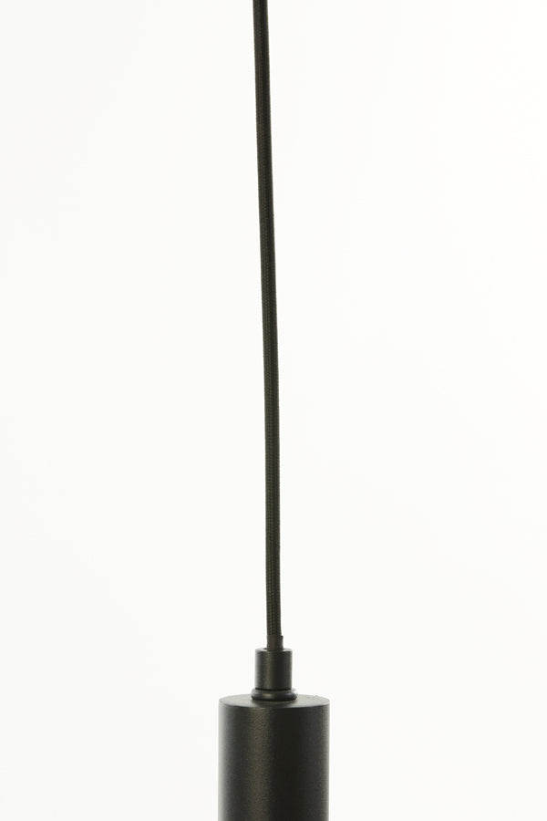 Light & Living Light&living Hanglamp Ø16x26 cm LEKAR zwart+smoke glas