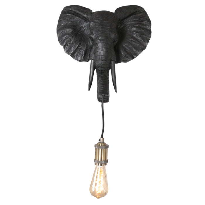 Light & Living Light&living Wandlamp 35x13x36 cm ELEPHANT mat zwart