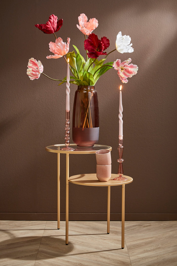 Mica Decorations Papegaai Tulp Kunstbloem - L73 cm - Bordeaux