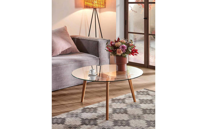 Kave Home - Kirb salontafel glas Ø 90 cm