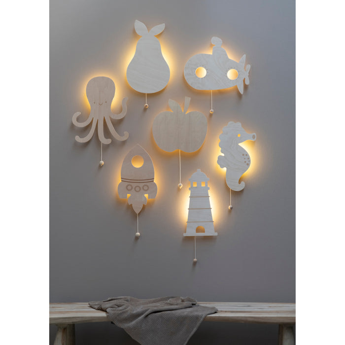 Baby's Only Wandlamp raket Wonder - Bruin - 35x20 cm