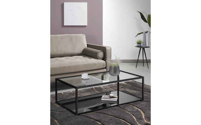 Kave Home - Rechthoekige salontafel Blackhill zwart 110 x 60 cm