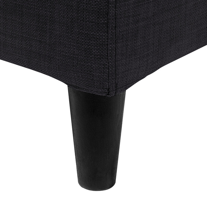 Beliani-FITOU -Tweepersoonsbed LED-Zwart-160 x 200 cm-Polyester