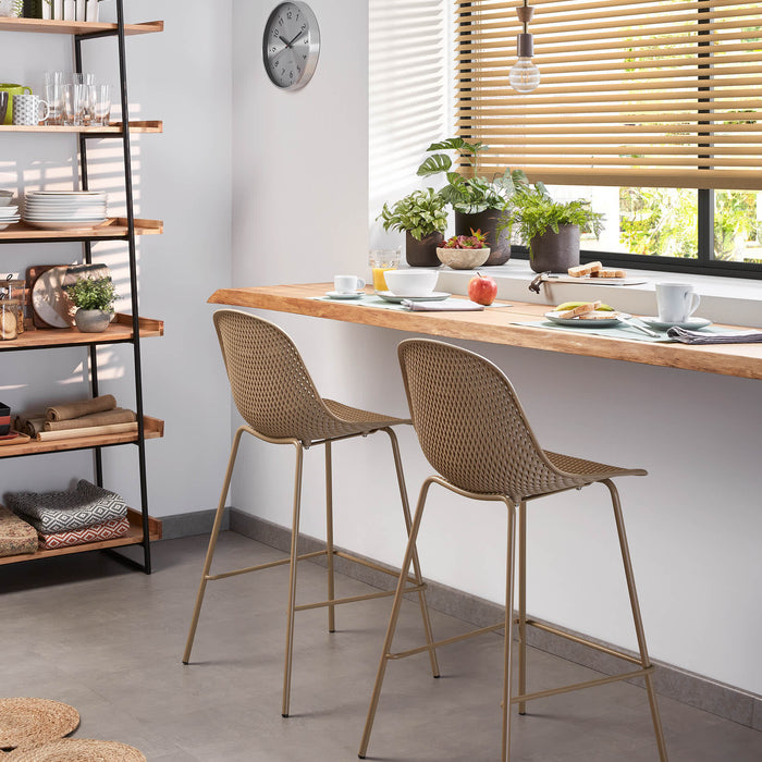 Kave Home - Kruk Quinby beige hoogte 75 cm