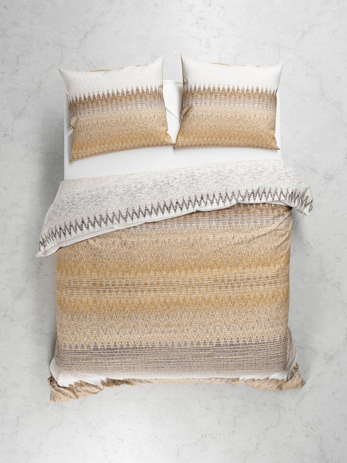 Heckett Lane Dekbedovertrek Flanel Abbe - sepia naturel