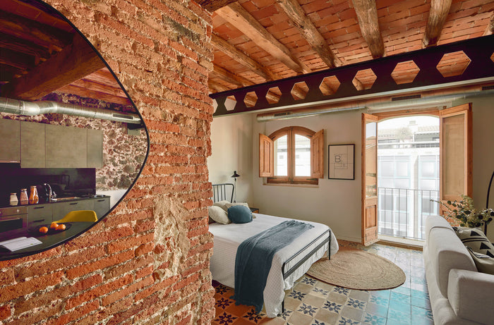 Kave Home - Anera stalen spiegel, 93 x 90 cm