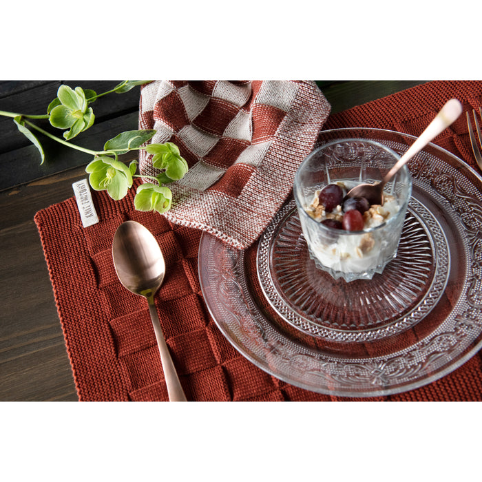 Knit Factory Gebreide Placemat Uni - Ecru - 50x30 cm