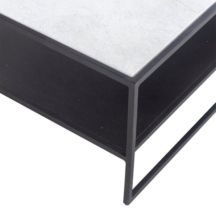 Giga Meubel Salontafel Wit Marmer - Rechthoekig 140cm - Tafel Alba