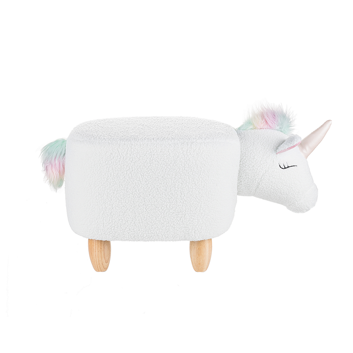 Beliani - UNICORN - Hocker - Wit - Polyester