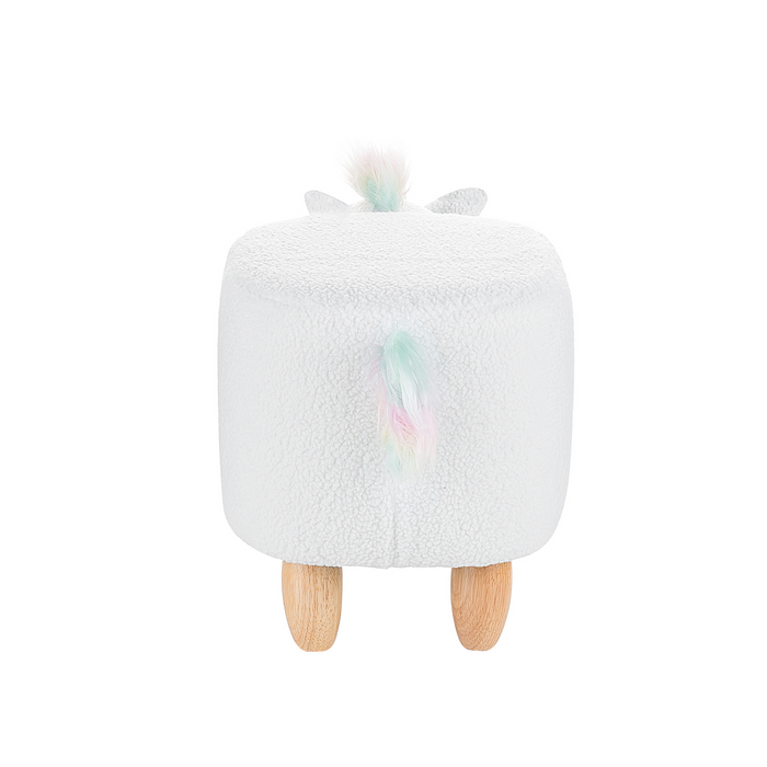 Beliani - UNICORN - Hocker - Wit - Polyester