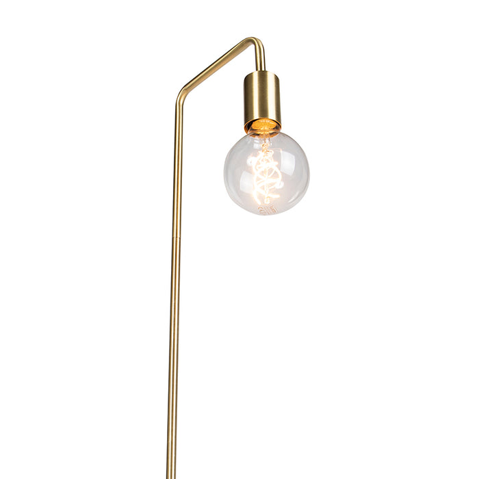 QAZQA Moderne vloerlamp messing 145cm - Facil