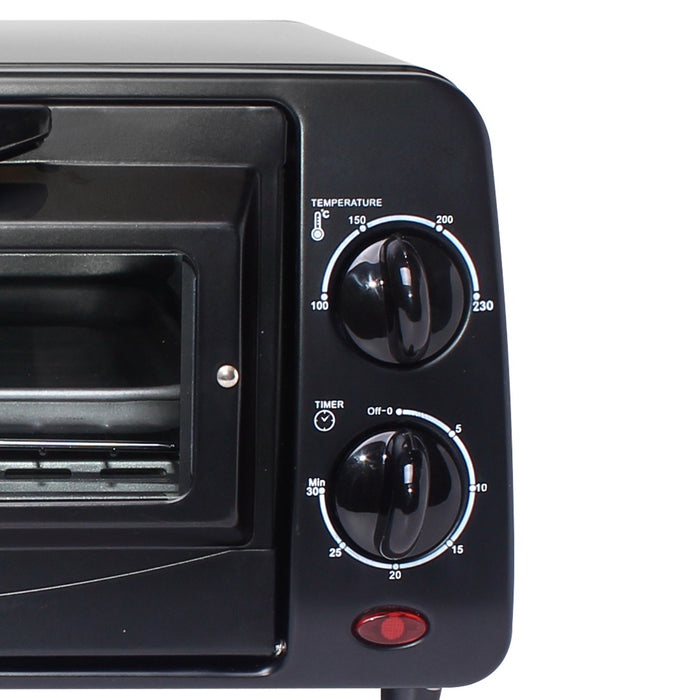 TurboTronic EV9 RVS Elektrische Oven 800W 9 Liter - Zwart