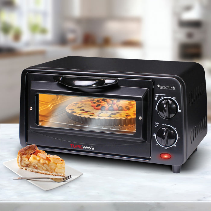 TurboTronic EV9 RVS Elektrische Oven 800W 9 Liter - Zwart