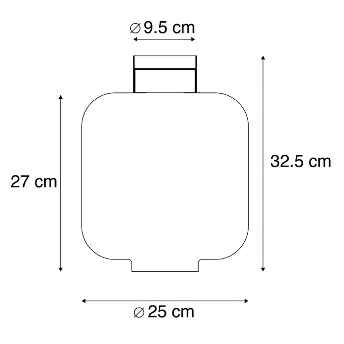 QAZQA Design plafondlamp zwart met amber glas - Qara